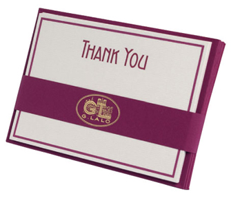 Bordered Thank You Note Cards - Show Special Net Price $3.00