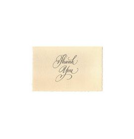 #020/16 G. Lalo Deckle-Edge Thank You Gift Box 4 ¼ x 6 Ivory 10 x 10