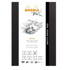 #116103C Rhodia Touch Maya Pad - White - Cross'n'Dot - A5 - 50 Sheets