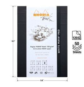 Rhodia Touch Maya Pad - White - Cross'n'Dot - A5 - 50 Sheets