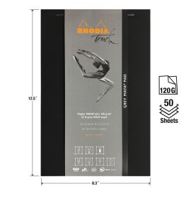 Rhodia Touch Maya Pad - Gray - Cross'n'Dot - A4+ - 50 Sheets