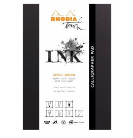 #116123 Rhodia Touch Calligraphy Pad - Simili Japon 130g Paper - Ivory - Blank - A4 - 50 Sheets