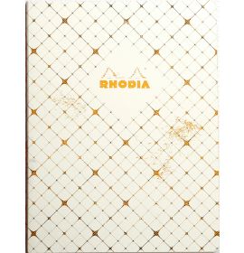 Rhodia - Heritage Collection - Book Block Spine - Lined - 80 Sheets - 9 3/4 x 7 1/2" - Checkered