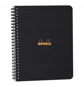 Rhodia - Rhodiactive - Meeting Book - 90g White Paper - Lined - 80 Sheets - 6 1/2 x 8 1/4" - Black