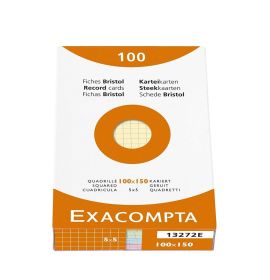 #13272 Exacompta Index Cards Filing Index Cards 4 x 6 Graph 4 Assorted colors 100 cards