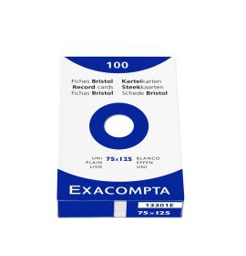 Exacompta - Index Cards - Blank - 100 Cards - 4 x 6" - White
