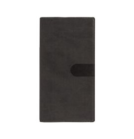 #4711Q5 Quo Vadis 2023 Biweek Weekly Planner 12 Months, Jan. to Dec.  3 1/2 x 6 3/4" Smooth Faux Suede Texas Charcoal Black