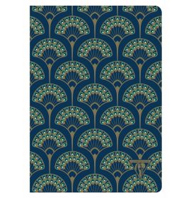 Clairefontaine - Notebook Collections - Neo Deco - Peacock - Lined - 48 Sheets - Ivory Paper - A5