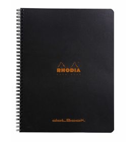 Rhodia - Wirebound Notebook - Dot Grid - 80 Sheets - 9 x 11 3/4" - Black