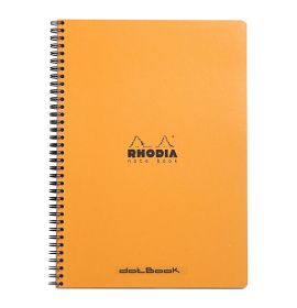 Rhodia - Wirebound Notebook - Dot Grid - 80 Sheets - 9 x 11 3/4" - Orange