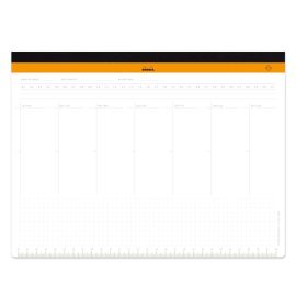Rhodia - Undated Weekly Desk Pad - 11 3/8 x 8 3/4" - 60 Sheets