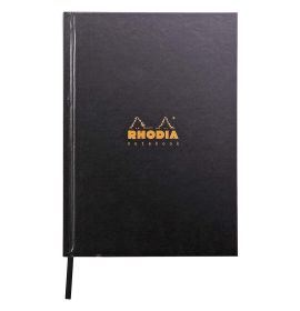 Rhodia - Rhodiactive - Hardcover Notebook - 96 Lined Sheets - 6 x 8 1/2" - Black