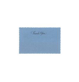 #2545/02 G. Lalo Deckle-Edge Thank You Packs 4 ¼ x 6 Blue 5 x 5