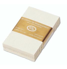 #263/55 G. Lalo Open Stock French Wedding Invitation Cards 7 ½ x 5 ¾ Deckle edge Antique White 50 cards