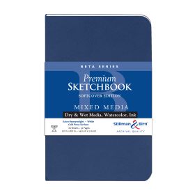 Beta Series, 5 1/2 x 8 1/2", Softcover, #301580P Stillman & Birn Mixed Media Sketchbook, Portrait, 52 pages