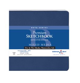 Beta Series, 7 1/2 x 7 1/2", Softcover, #301750S Stillman & Birn Mixed Media Sketchbook, Square, 52 pages