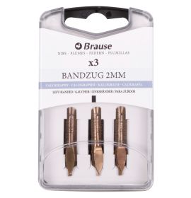 318520B - Brause - Left-Handed Bandzug Nibs 2mm - Box of 3