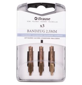 318525B - Brause - Left-Handed Bandzug Nibs 2.5mm - Box of 3