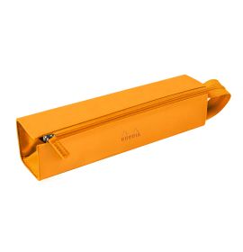 #319025C Rhodia Rhodiarama Pencil Box - Orange - Italian Faux Leather - 9 x 2 x 2