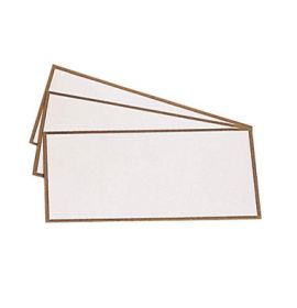 #357/04 G. Lalo Open Stock French Wedding Place card 1 ¾ x 3 ¾ Gold border White 12 cards