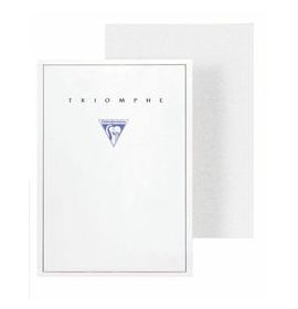 #6124 Clairefontaine Triomphe Stationery Pad 5 ¾ x 8 ¼ Lined White 50 sheets