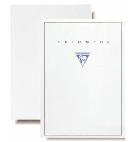 #6170 Clairefontaine Triomphe Stationery Pad 8 ¼ x 11 ¾ Blank White 50 sheets