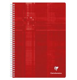 Clairefontaine - Classic Notebook - Wirebound - Lined - 96 Sheets - 8 1/4 x 11 3/4" - Red