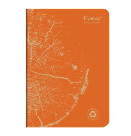Clairefontaine - Forever Recycled Notebooks - Staplebound - Lined - 48 Sheets - 6 x 8 1/4" - Rust Orange