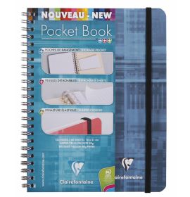 Clairefontaine - Classic Notebook - Wirebound - Lined - Elastic Closure - 60 Sheets - 6 x 8 1/4" - Assorted