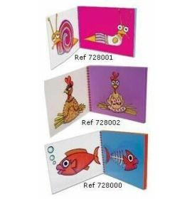 #728002 Clairefontaine Small Notebooks Sophie Maxwell Discover Collection 8 1/4 x 6 Color Paper Hen 50 sheets