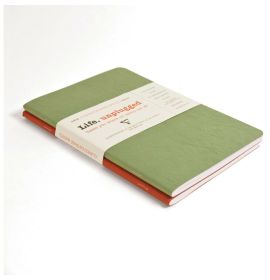 #733169 Clairefontaine Basic Notebooks Side Staplebound Duo 5 3/4 x 8 1/4 Lined Red/Green 48 sheets
