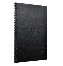 Clairefontaine - Basic Notebook - Wirebound - Lined with Margin - 50 Sheets - 8 1/4 x 11 3/4" - Black