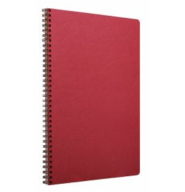 Clairefontaine - Basic Notebook - Wirebound - Lined with Margin - 50 Sheets - 8 1/4 x 11 3/4" - Red