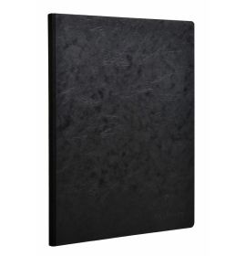 Clairefontaine - Basic Notebook - Clothbound - Elastic Closure - Lined - 96 Sheets - 8 1/4 x 11 3/4" - Black