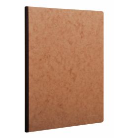 Clairefontaine - Basic Notebook - Clouthbound - Elastic Closure - Lined - 96 Sheets - 8 1/4 x 11 3/4" - Tan