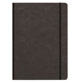 Clairefontaine - Basic Notebook - Clouthbound - Elastic Closure - Dot Grid - 96 Sheets - 6 x 8 1/4" - Black