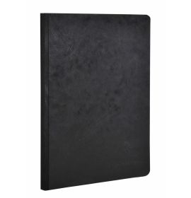 Clairefontaine - Basic Notebook - Clothbound - Elastic Closure - Lined - 96 Sheets - 6 x 8 1/4" - Black