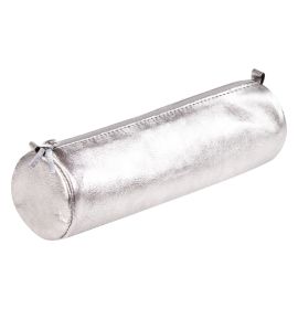 Clairefontaine - Leather Accessories - Iridescent Leather Pencil Case - Silver