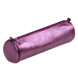 Clairefontaine - Leather Accessories - Iridescent Leather Pencil Case - Cherry