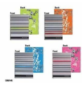 #958145 Clairefontaine Wild Stripes Wirebound Notebooks 8 1/4 x 11 3/4 Lined w/margin Assorted Covers 90 sheets