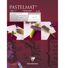 #96001 - Clairefontaine Pastelmat - Glued Pads - White - 12 Sheets - 360g - 7 x 9 1/2"