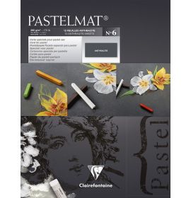 #96003 - Clairefontaine Pastelmat - Glued Pads - Anthracite - 12 Sheets - 360g - 7 x 9 1/2"