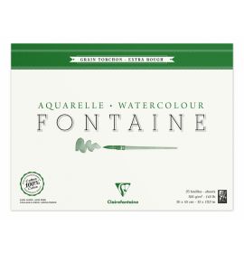 #96430 Clairefontaine Fontaine Watercolor Rough 300g Block 25 Sheets 12 x 15 1/2