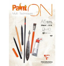 Clairefontaine - PaintON - 40 Sheets - 6 x 8" - White