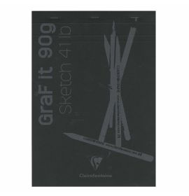 Clairefontaine - Sketch Pads - GraF it - Blank - 80 Sheets - 8 x 12" - Black