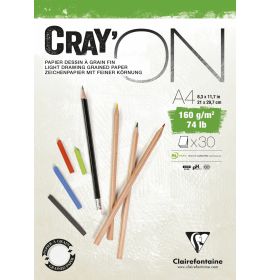 Clairefontaine - CrayON - White Paper - 30 Sheets - 8 x 12"