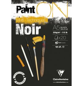 Clairefontaine - PaintON - 20 Sheets - 6 x 8" - Black