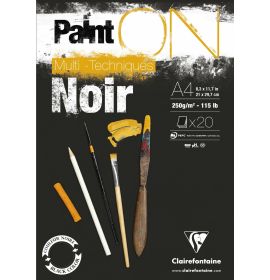 Clairefontaine - PaintON - 20 Sheets - 8 x 12" - Black