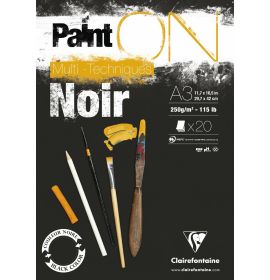 Clairefontaine - PaintON - 20 Sheets - 12 x 17" - Black