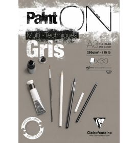 Clairefontaine - PaintON - 30 Sheets - 12 x 17" - Gray